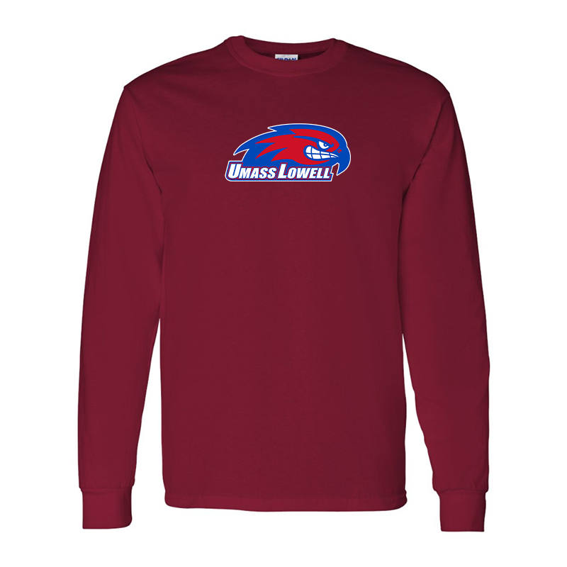 Men's UMass Lowell River Hawks  Gildan Heavy Cotton Long Sleeve T-Shirt
